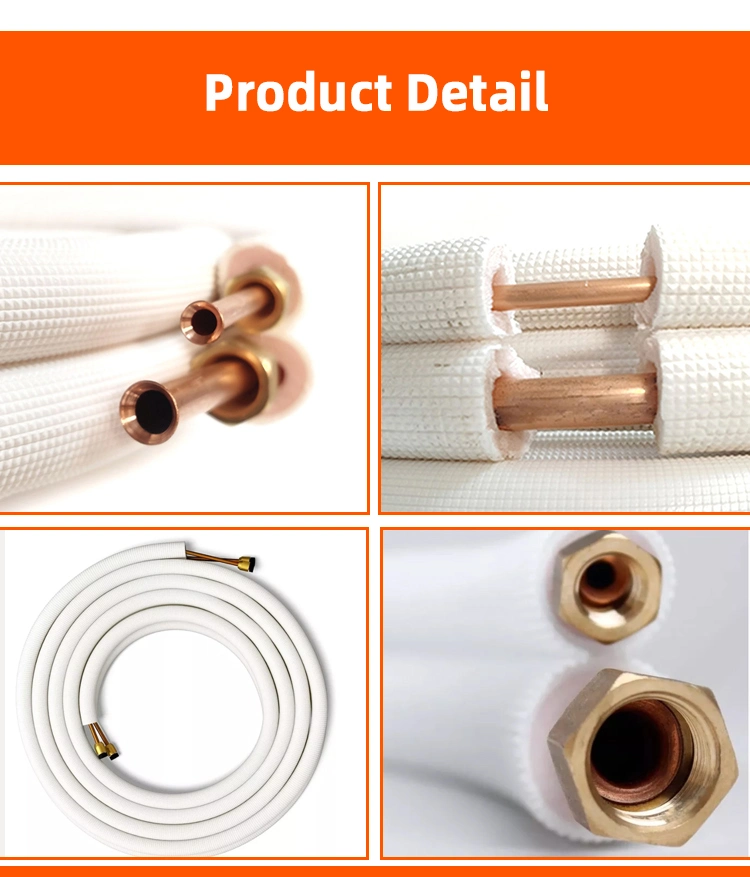 HVAC Outdoor Home Air Conditioner Universal Spare Parts Insulated Connecting Pancake Coil Copper Tube Pipe HVAC Pipe