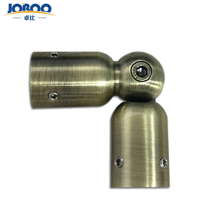 China Manufacturer Glass Door Copper Pipe Fitting Shower Room Connector for Round Tube