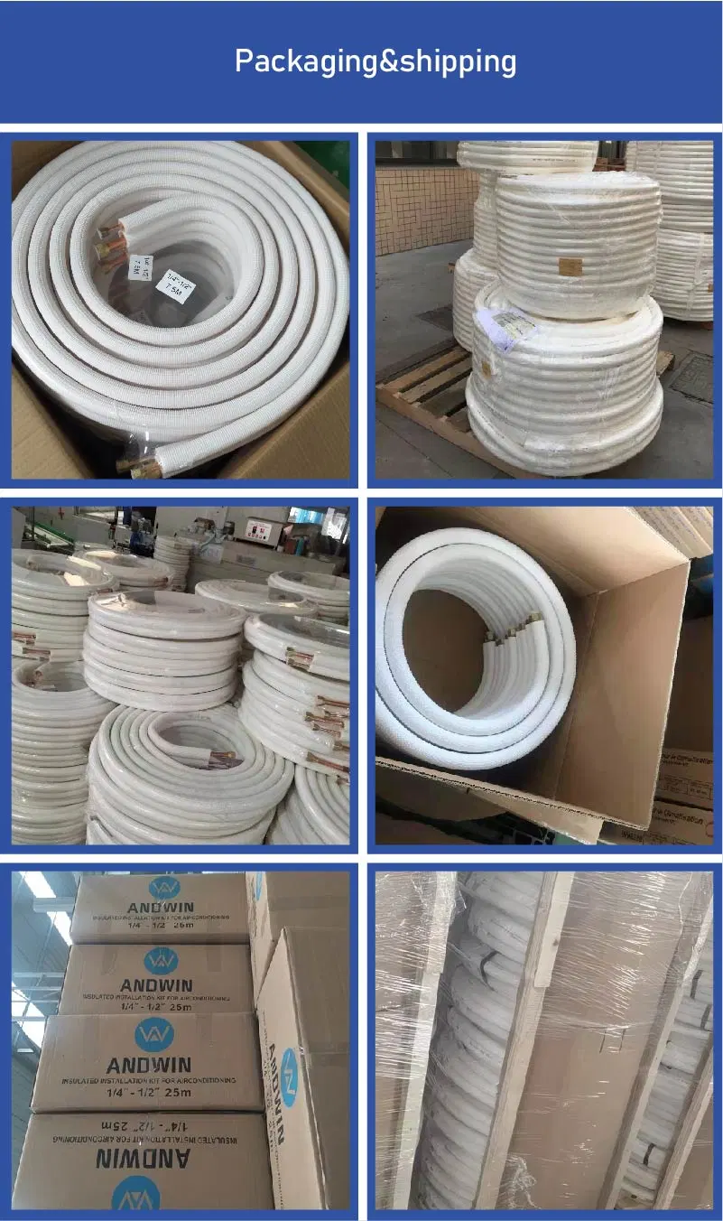 Fireproof Insulation Air Conditioner PVC Coated Copper Pipe