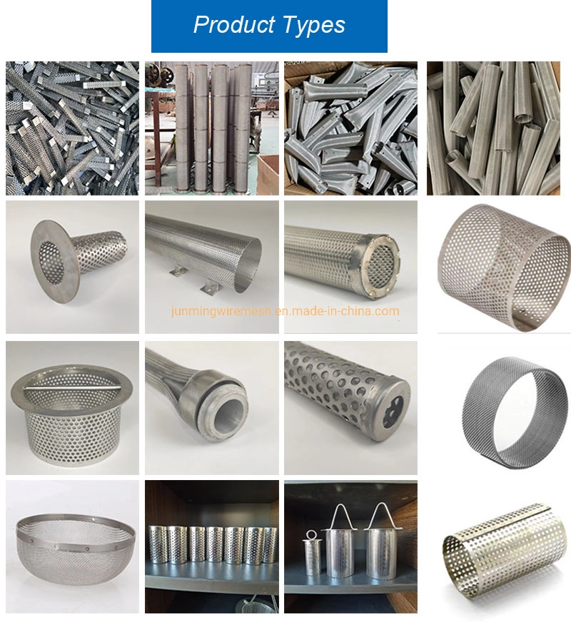 Micro Stainless Steel Cylinder Exhaust Perforated Filter Tube