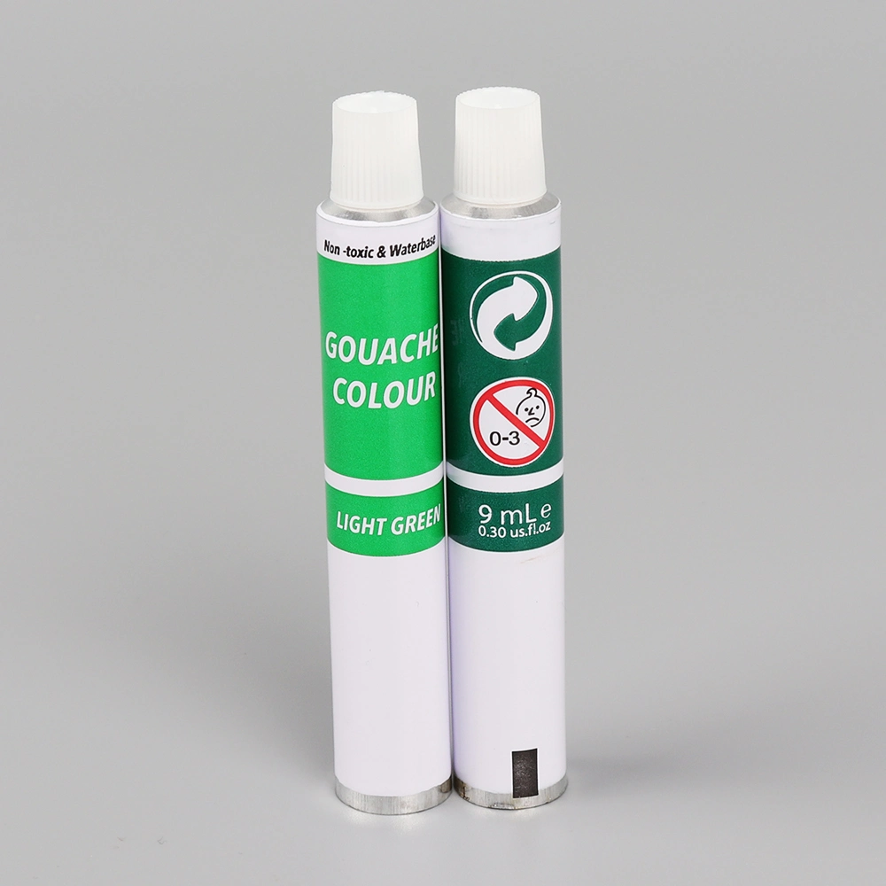 Aluminum Glue/Acrylic Paint Packaging Tube with Octagonal Cover