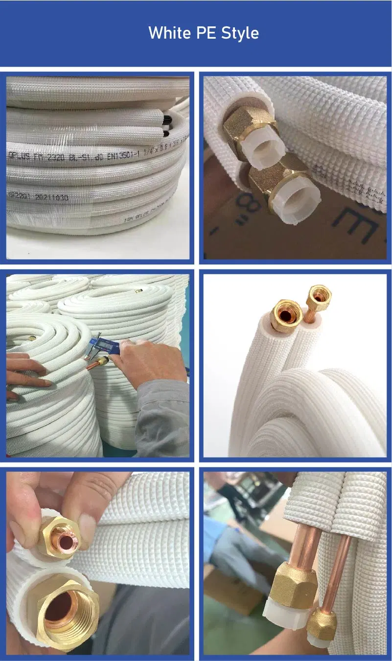 Fireproof Insulation Air Conditioner PVC Coated Copper Pipe