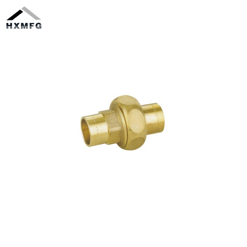 Brass Straight Union Metal Sealed Soldering Fitting for Copper Tube