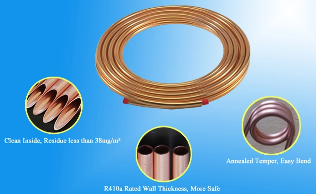 Soft Annealed Type L Pancake Coil Copper Tubing for Air Conditioner Tube