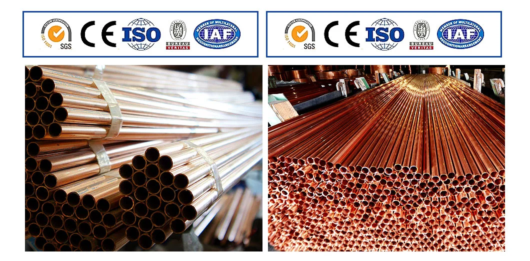 C10100 C10200 C11000 C12000 Copper Pipes for Plumbing Automobile Copper Tubes