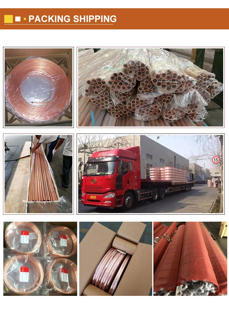 C10100 C11000 C12000 AC Copper Pancake Tubing / AC Copper Pipe