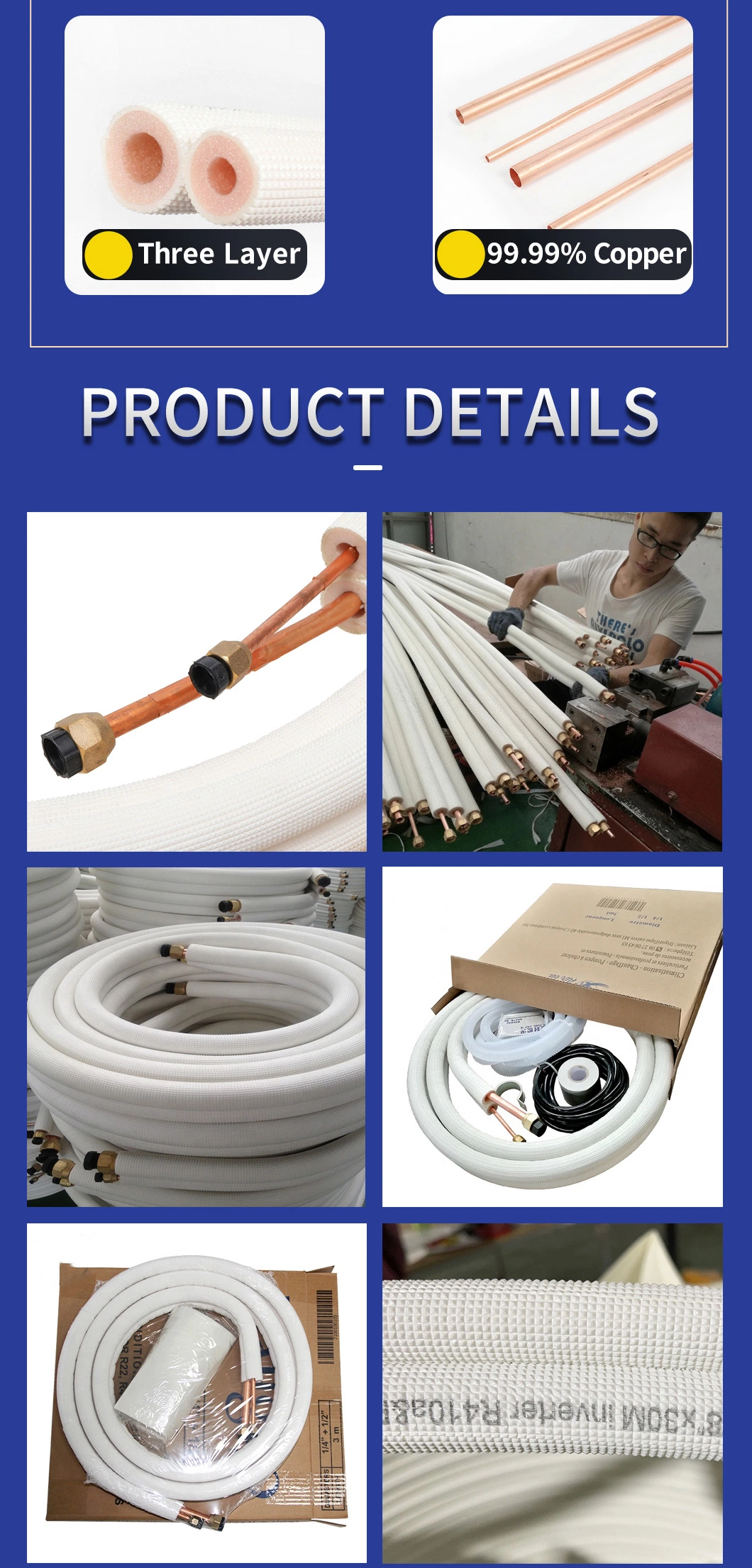 Insulated Air Conditioner Copper Tubing for 24000BTU AC