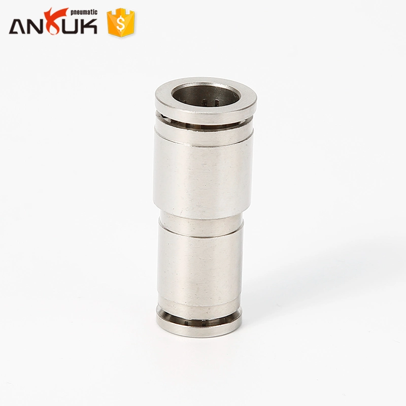 Pg10-6 Straight One Touch Joint All Copper Nickel-Plated Connector One Touch Tube Fitting