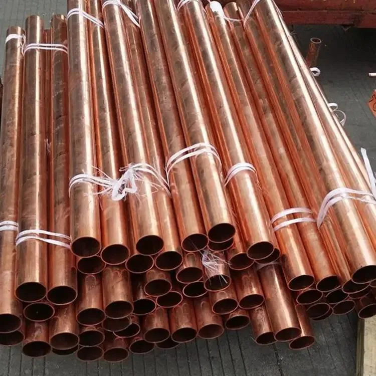 Soft Temper Polished Pure Copper Tube / Copper Straight Round Pipe C1010 C1020 Brass Tube