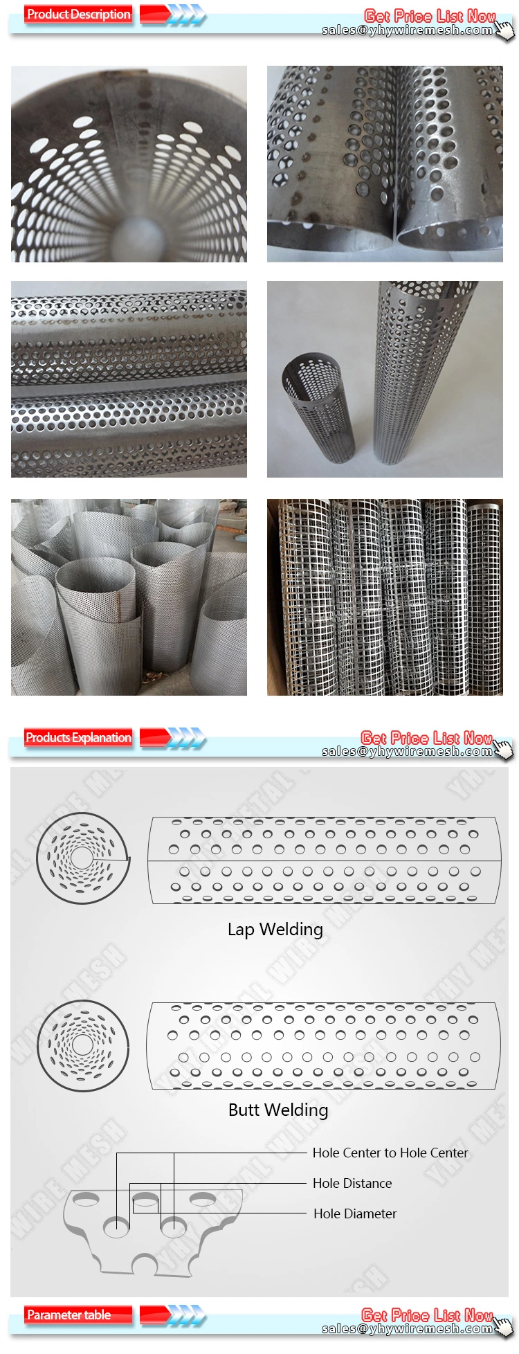 Perforated Sheet Metal Aluminum Tube