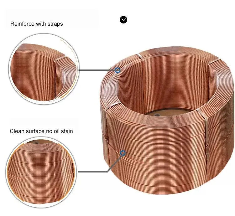 99.9% Copper Tube Water Pipe and Air Conditioner Coil Copper Pipe Diameter Insulated Air Conditioning Copper Use Bronze Cooper Thickness 0.3mm~20mm