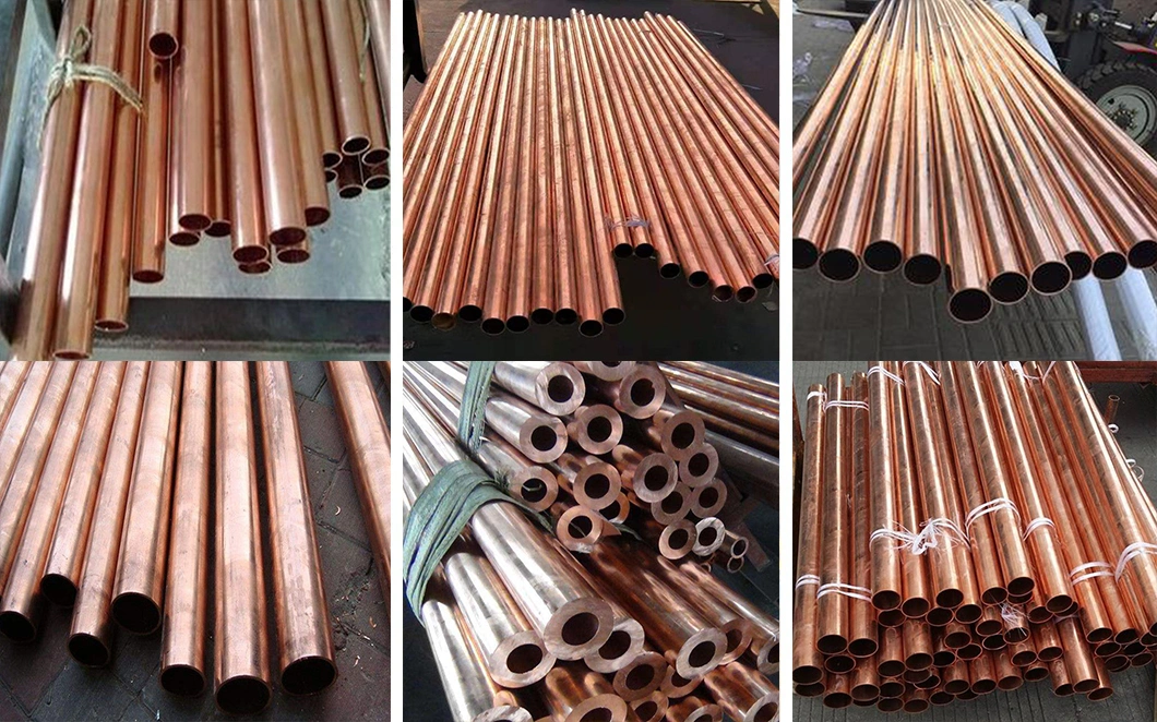 Seamless 6&quot;Sch40 CuNi 90/10 C70600 C71500 Pancake Coil Red Copper Pipe Brass Tube Pure Copper Straight Air Conditioner Insulation Pipe Copper Nickel Pipe