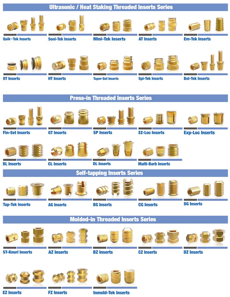 Fiber-Sert Inserts Are Internally and Externally Threaded Metal Bushings