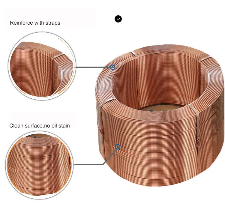 Hot Sale 1/4 3/8 1/2 5/8 3/4 Inch Pancake Coil 15m Steel Pipe Copper Coated Tubing 5/16&prime;&prime;*0.7m with Low Price