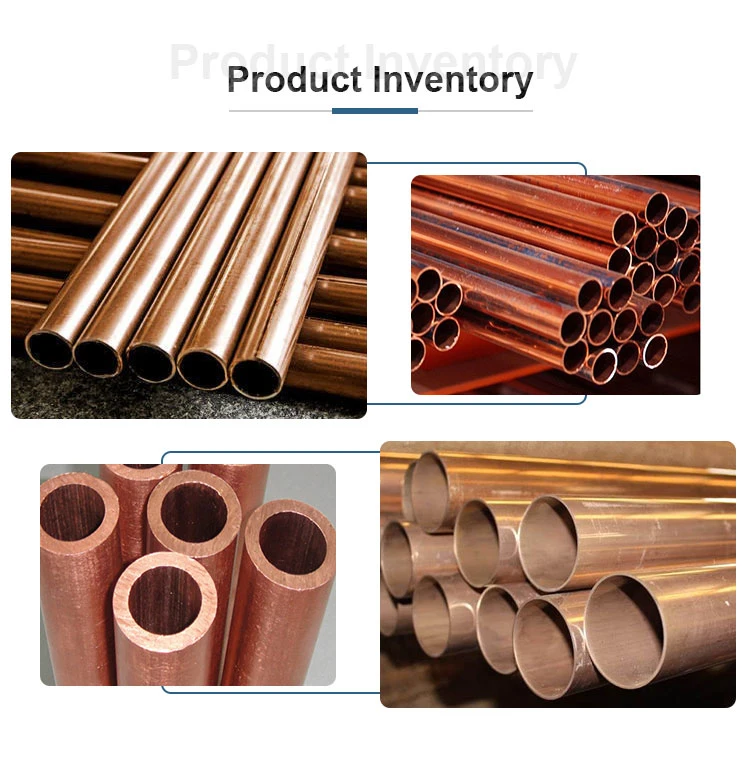 C11000 C10200 C12000 ASTM B280 99.9% Diameter Round Square Rectangular Seamless Straight Copper Pipe Brass Tube Copper Red Yellow for Refrigeration Pipeline