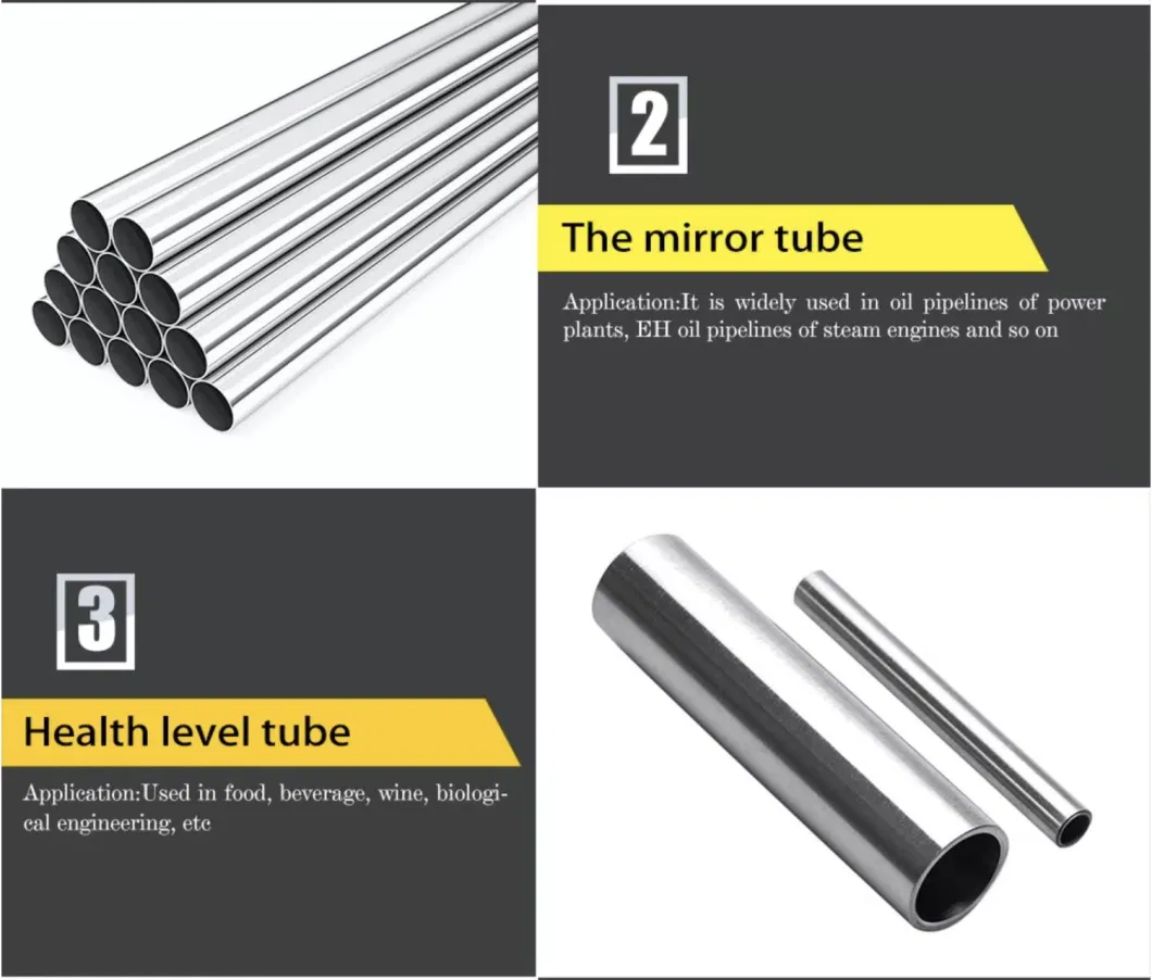 .ASTM Ss 201 304 304L 316 316ti 310S 309S 430 904L 2205 Stainless Steel/Carbon/Aluminum/Galvanized Tube Seamless or Welded Round/Square/Rectangular/Hex/Oval Pip