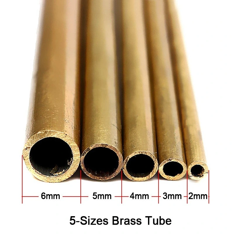 High Quality Straight Brass Pipe 6mm 9mm 15mm 18mm Factory H62 C27200 C27000 Thin Walled Small Diameter Hollow Brass Tube