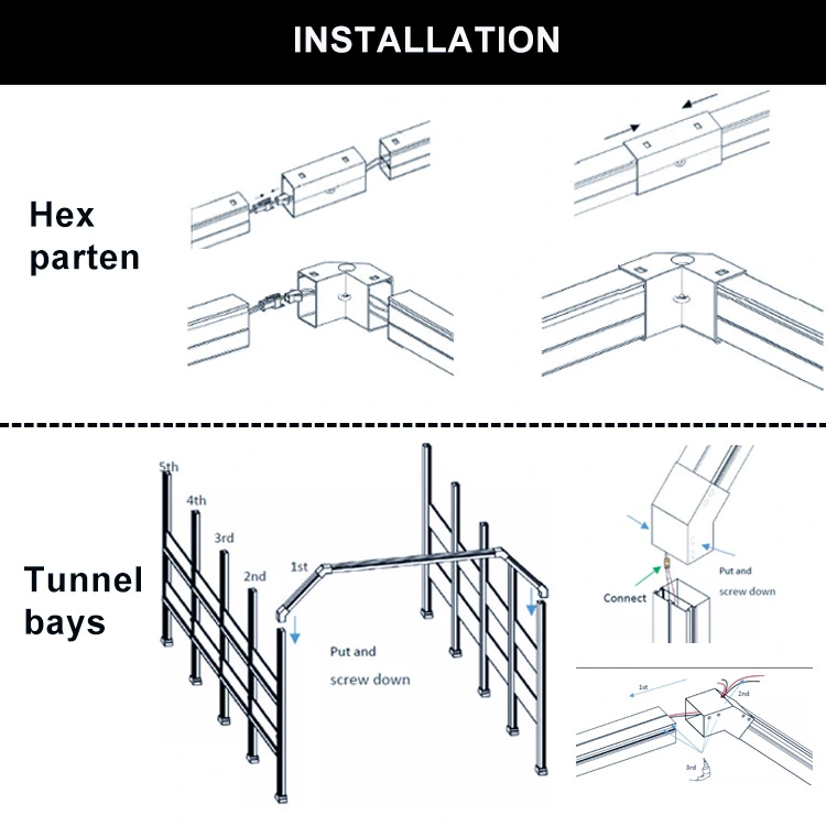 Factory Sell Auto Wash Shop Export to South Korea Hex LED Tube