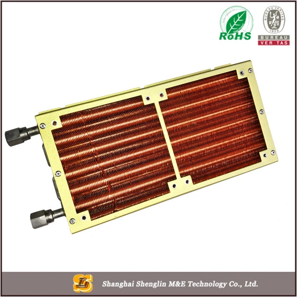 Air to Water Heat Exchange with 9.5 mm Copper Tube Sine Wave Fins