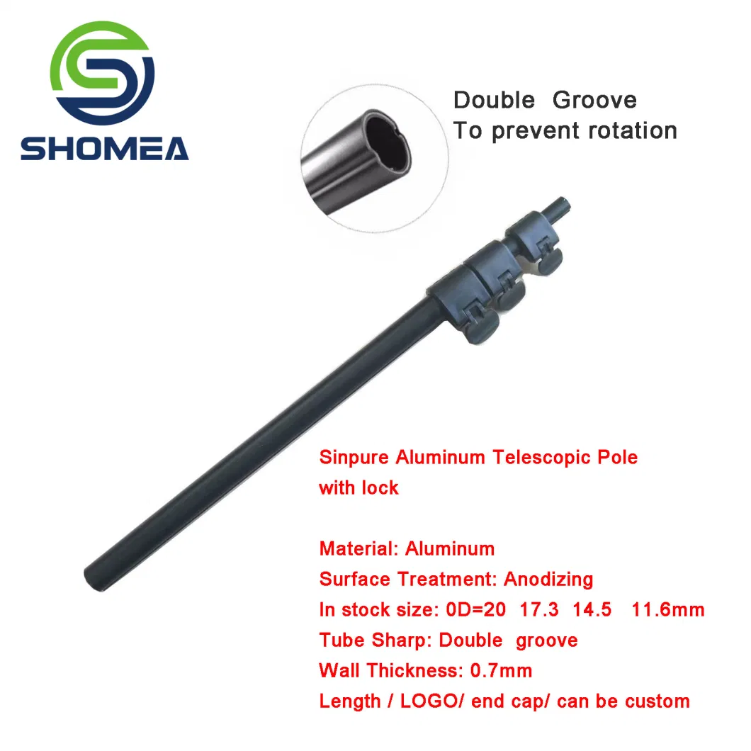 Strong Aluminum Telescopic Tube with Locking Mechanisms Parts