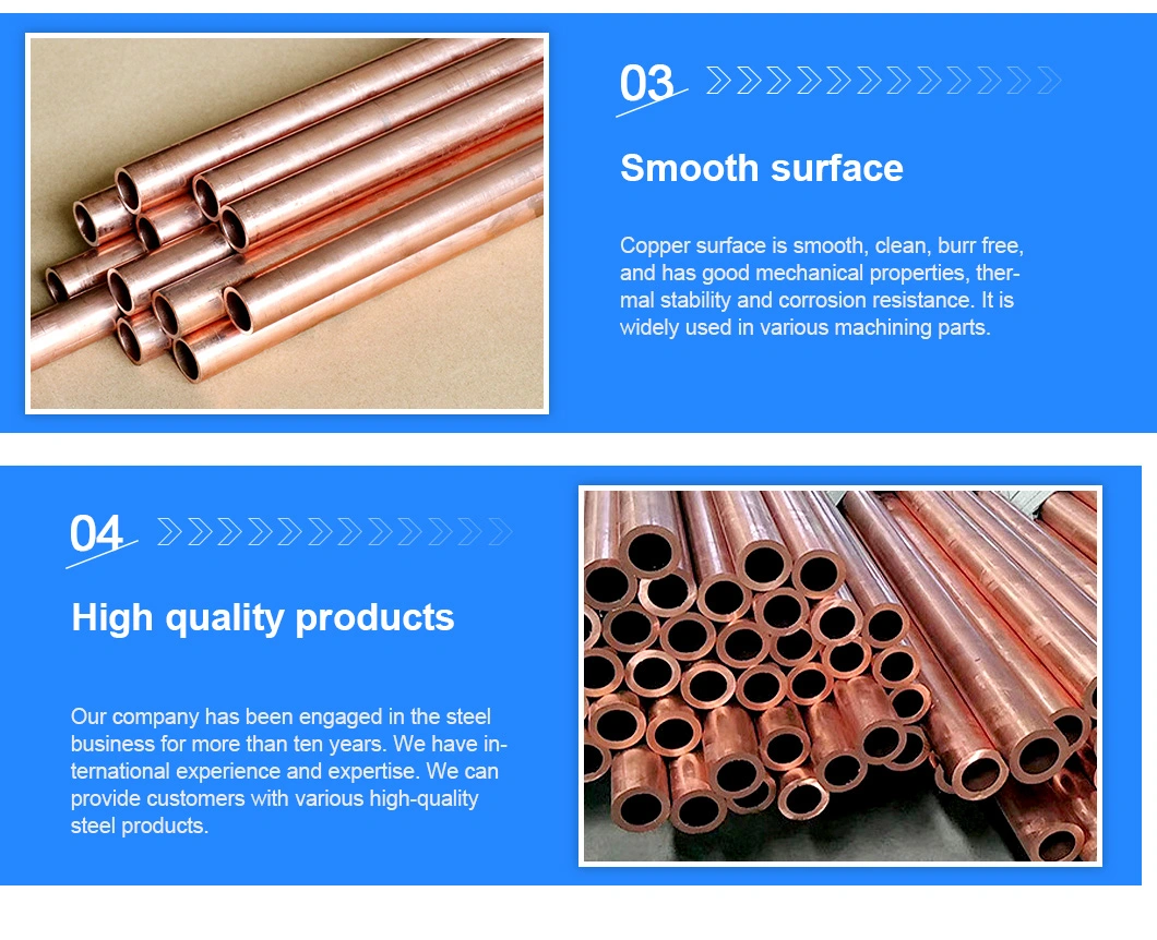 Chinese Factory Direct Sales of C10100 C10200 C11000 T1 T2 T3 T4 Brass Tubes Coil Tubes Red Copper Tubes Copper Square Tubes with Complete Sizes SGS Certificate