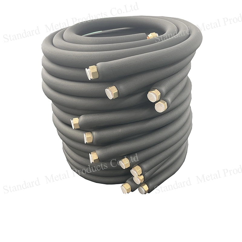 Insulated Copper Aluminum Pipes 1/4 &amp; 3/8 for Ductless Mini Split Air Conditioner Heat Pump System