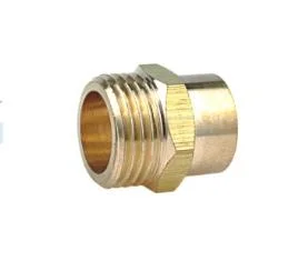 China Brass Male Welding Connector Hexagon Nipple Pex Tube Fititngs