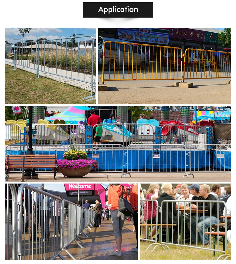 Traffic Barrier Event Crowd Control Iron Residential Fence Hot Dipped Galvanized Temporary