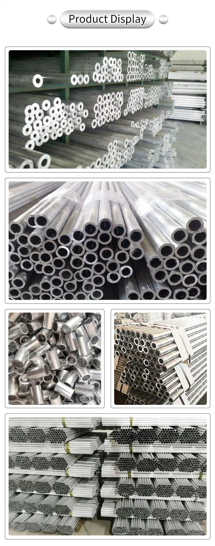 6061 Small Industrial Sizes Rectangular Anodized Extruded Alloy Price Oval Round Square Tubing Metal Tube Aluminum Pipeshot Sale Products