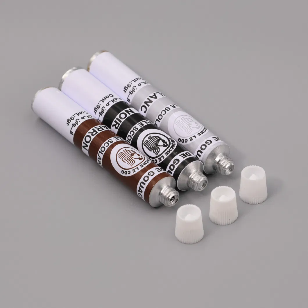 Aluminum Glue/Acrylic Paint Packaging Tube with Octagonal Cover