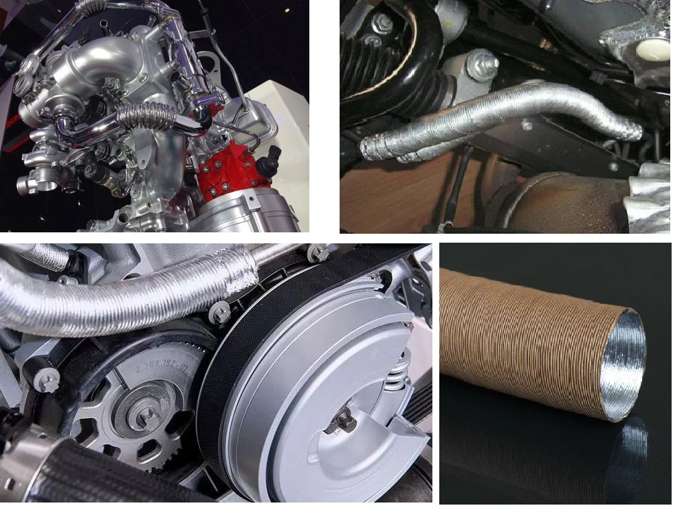 Aluminum Foil Fiberglass Tubing for High Heat Environments for Auto Engine Structure