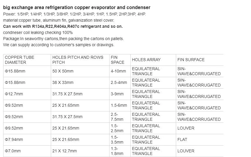 Air Conditioner Parts L Shape Copper Tube Aluminium Fin Evaporator