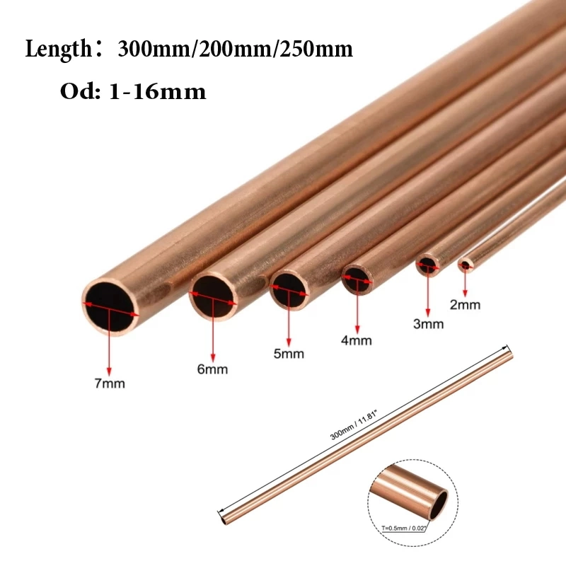 Copper Tube Connecting Red Copper Pipe Coil Capillary Copper Coil Copper Tube Air Conditioner Radiator Copper Tube Refrigerator Radiator