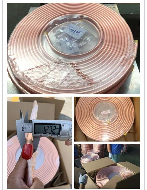 Refrigeration Copper Pipe Air Conditioner Copper Tubing AC Pancake Coil 1/4 Copper Tube