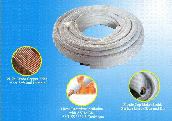 25 Mtr Insulated AC Copper Coil Tube for Solar Air Conditioner