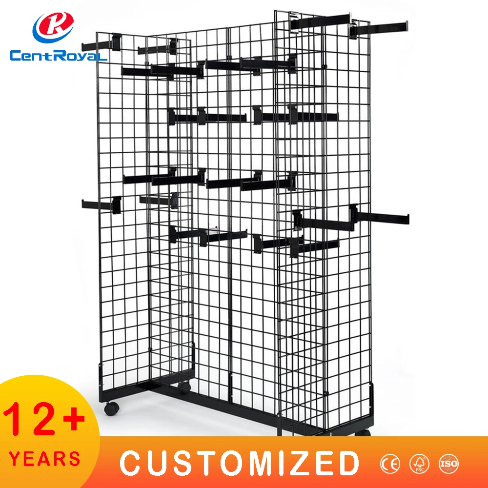 Custom Metal Wire Mesh Hook Supermarket Jewley Display Stand Hanging Items Custom Metal Interlocking Retail Display Stand Floor Stand Potato Chips Display