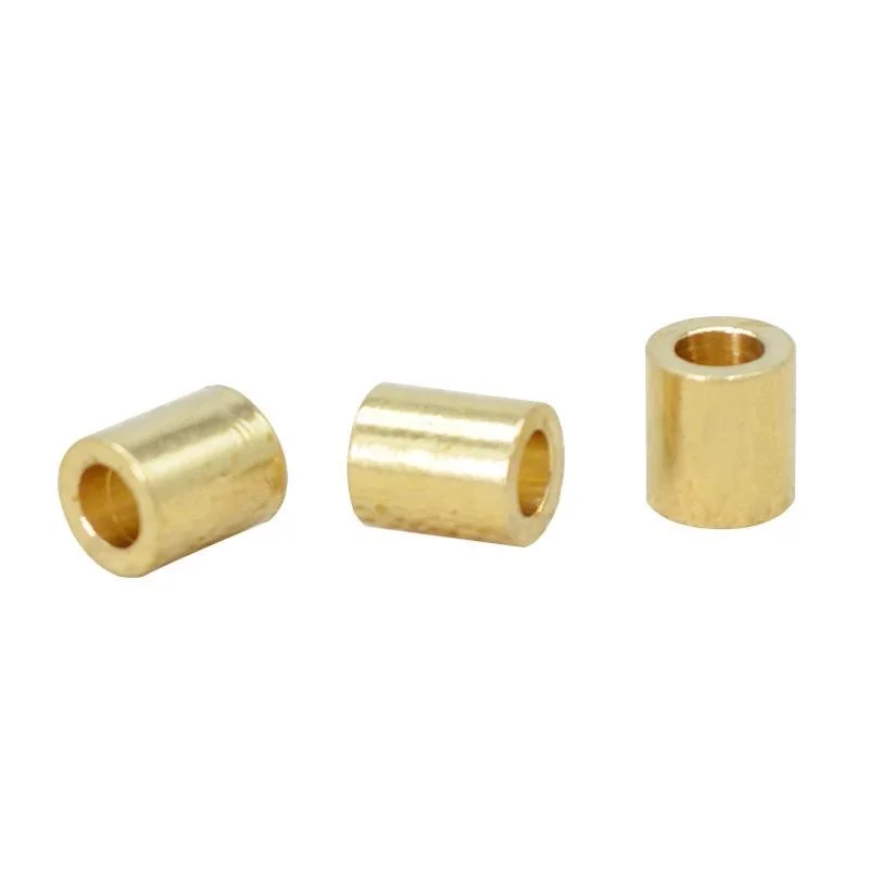 CNC Lathe Metal Brass Tube Beads Spacer Copper Sleeve Round Brass Spacers Female Threaded Round Standoff Spacer