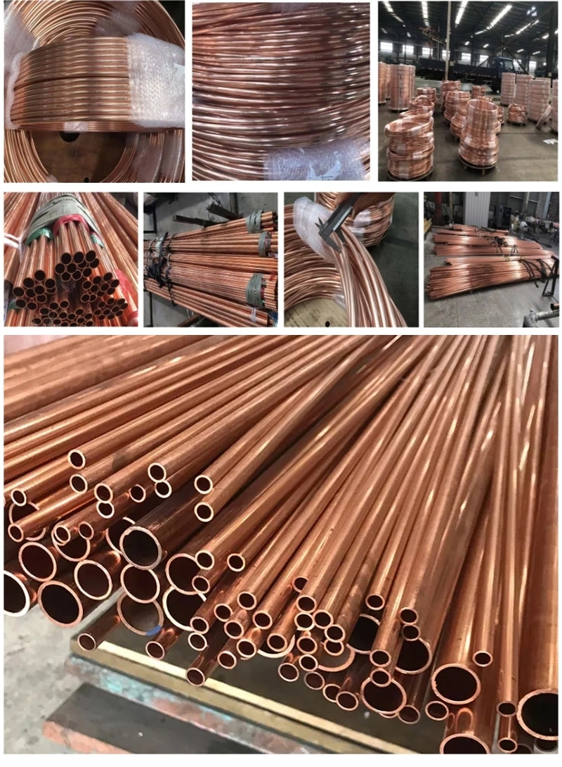 High Quality ASTM 15mm C11000 C21000 B280 PVC Coated Copper Tube/Pipes for Air Conditioners