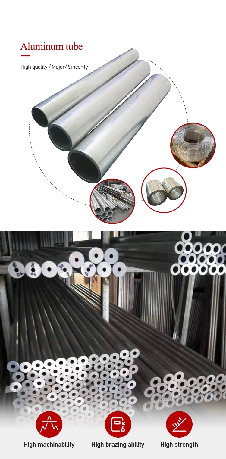 7075 T6 Large Diameter Round Hollow Anodized Aluminum Alloy Tubes in Stock