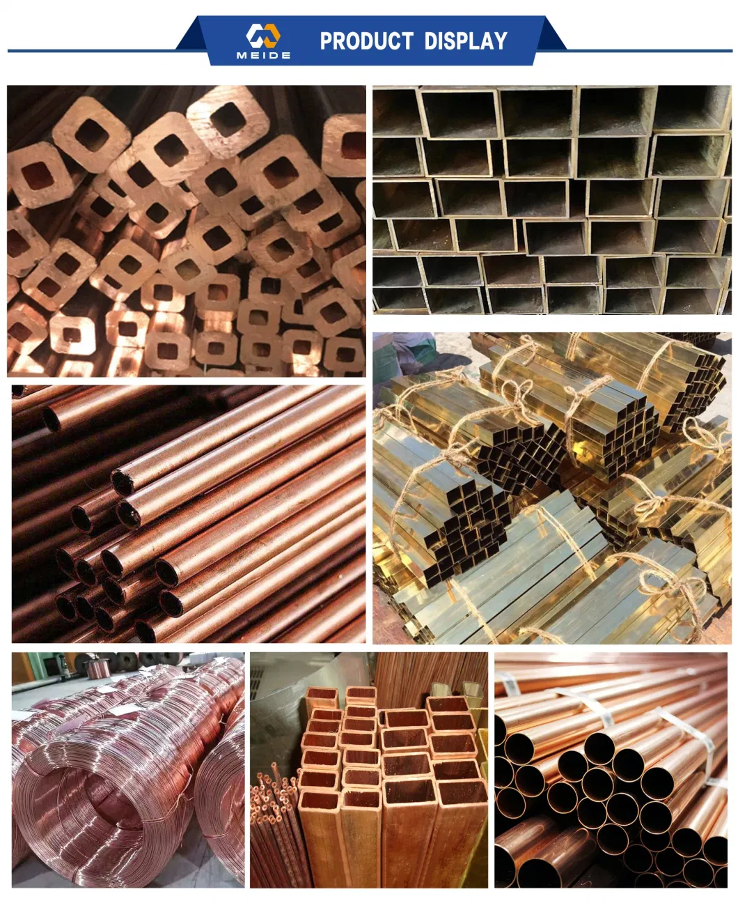 High Thermal Conductivity C34200 C35000 C36000 C3501W C3531b C3601b Pure Refrigeration Copper Square Tube 1/2 Capillary 3/4 Copper Tube