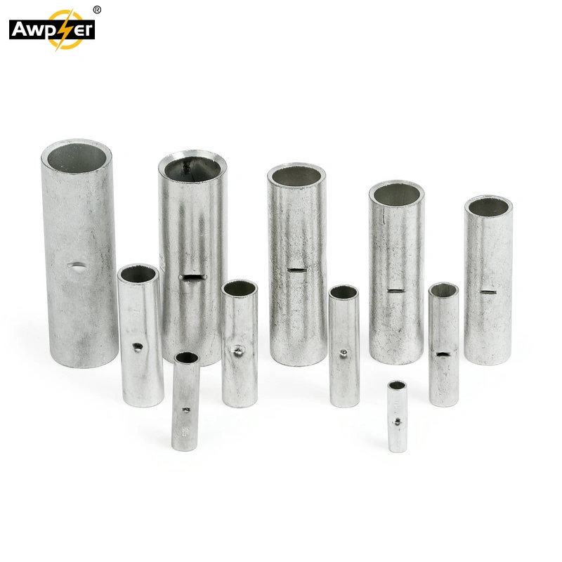 Bn Copper Tube Electrical Cable Terminals Non-Insulated Joint Naked Butt Connectors Wholesale