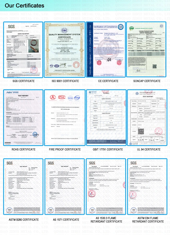 Air Condition and Refrigerator Soft Drawn Copper Tube ASTM B280 Standard