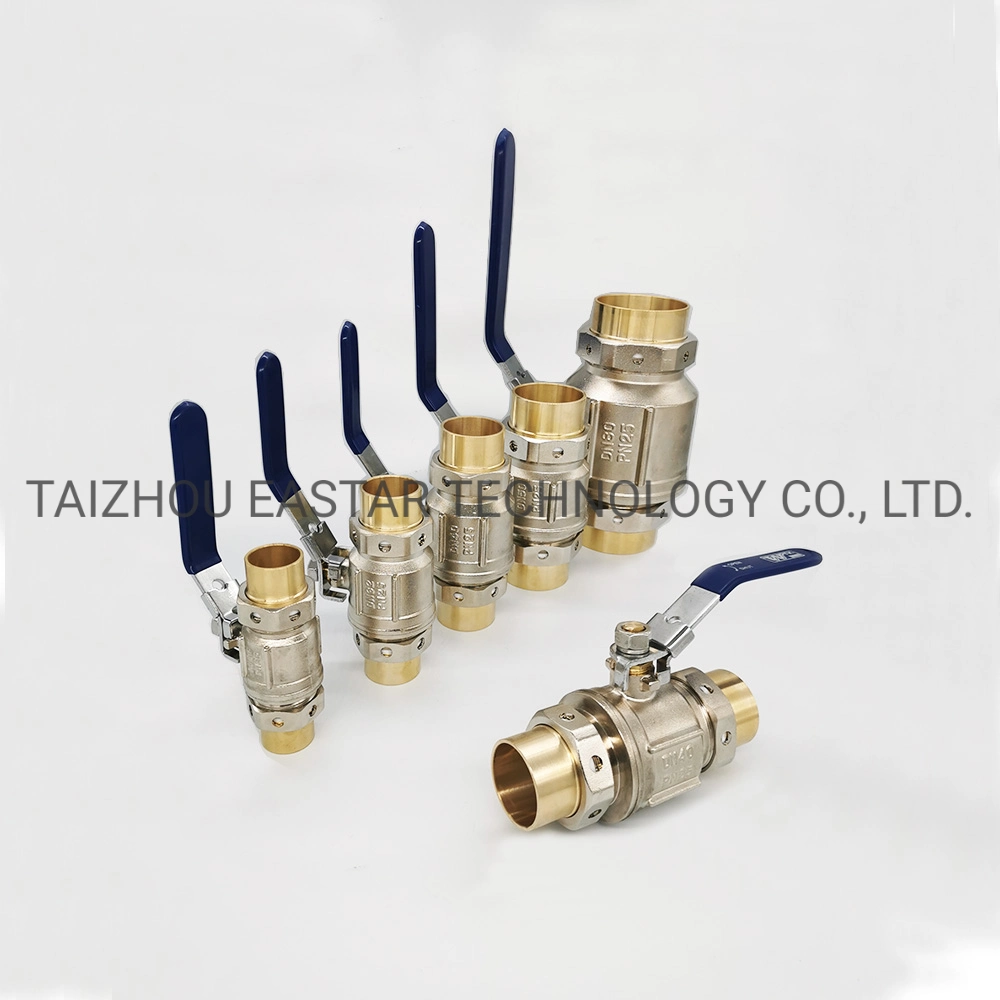 Three-Piece, Full Port, Oxygen Cleaned Bronze Valves with Extended Copper-Tube Ends