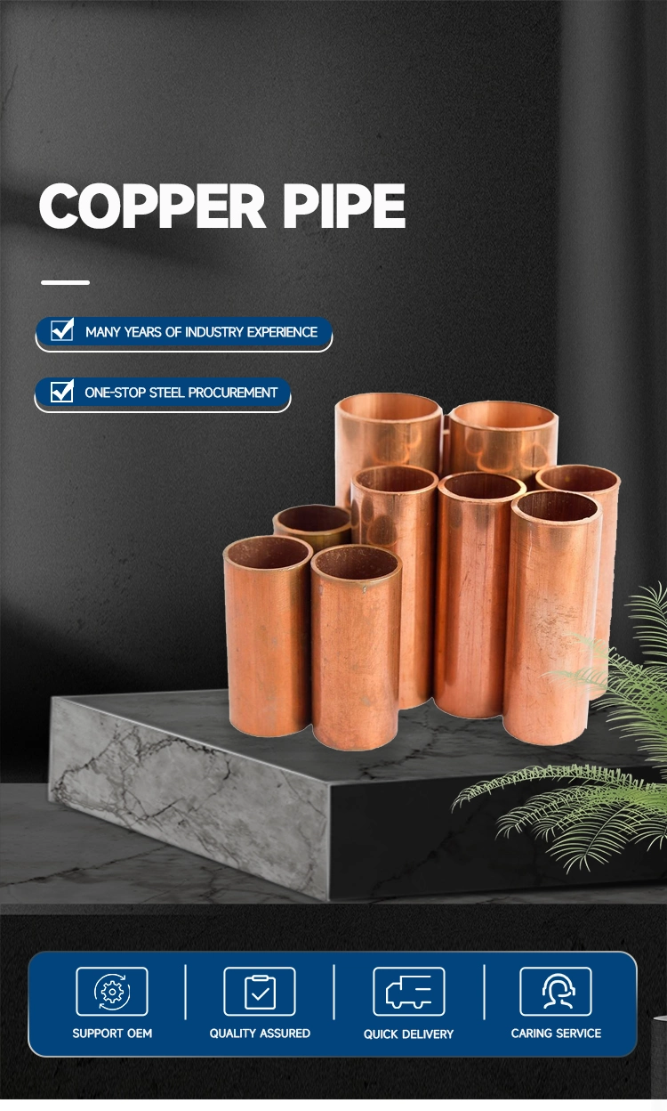 ASTM Brass Red Bronze Copper Seamless Tube with B88 C12200 for Water System