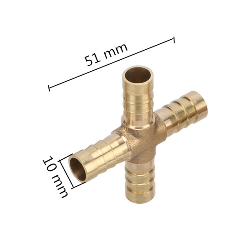 X Type Tube Barb 4mm 6mm 8mm 10mm 12mm Copper Barbed Connector Copper Barbed Coupler