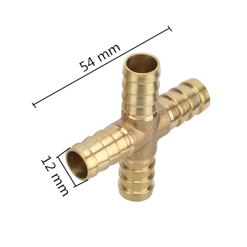 X Type Tube Barb 4mm 6mm 8mm 10mm 12mm Copper Barbed Connector Copper Barbed Coupler