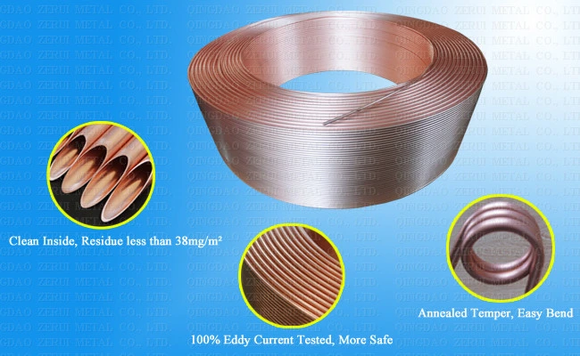 ASTM B743 Level Wound Copper Tubing for Central Air Conditioner