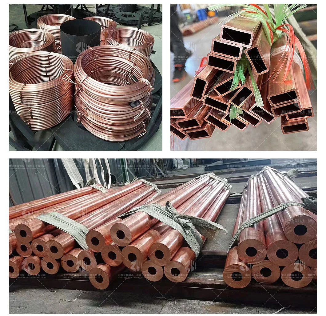 Square Tube/Seamless/Stainless Steel ASTM B111 JIS ISO C2800 GB/T 5231-2012-H59 C7060X DIN Copper Nickel Tube Copper Alloy Tube Copper Tube