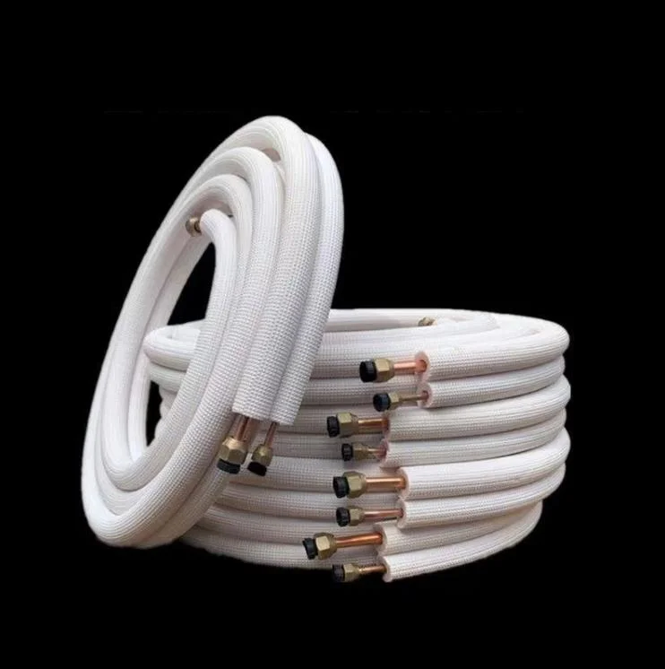 Single Double 1/4 3/8 Air Conditioner Copper Tube PE Insulated Copper Pipe