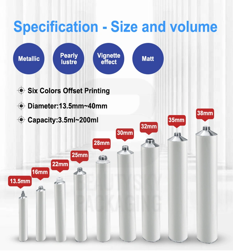 Hot Selling Printed 100ml Pure Aluminum Tube for Packaging Aluminum Tubes Cosmetic with Octagonal Cap Flip Top Cap